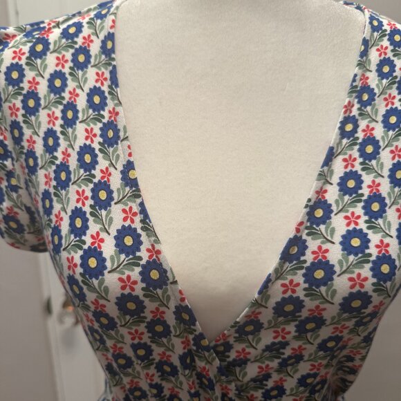 Boden Dresses & Skirts - Boden Joanna Cap Sleeve Floral Wrap Dress US SIZE 8